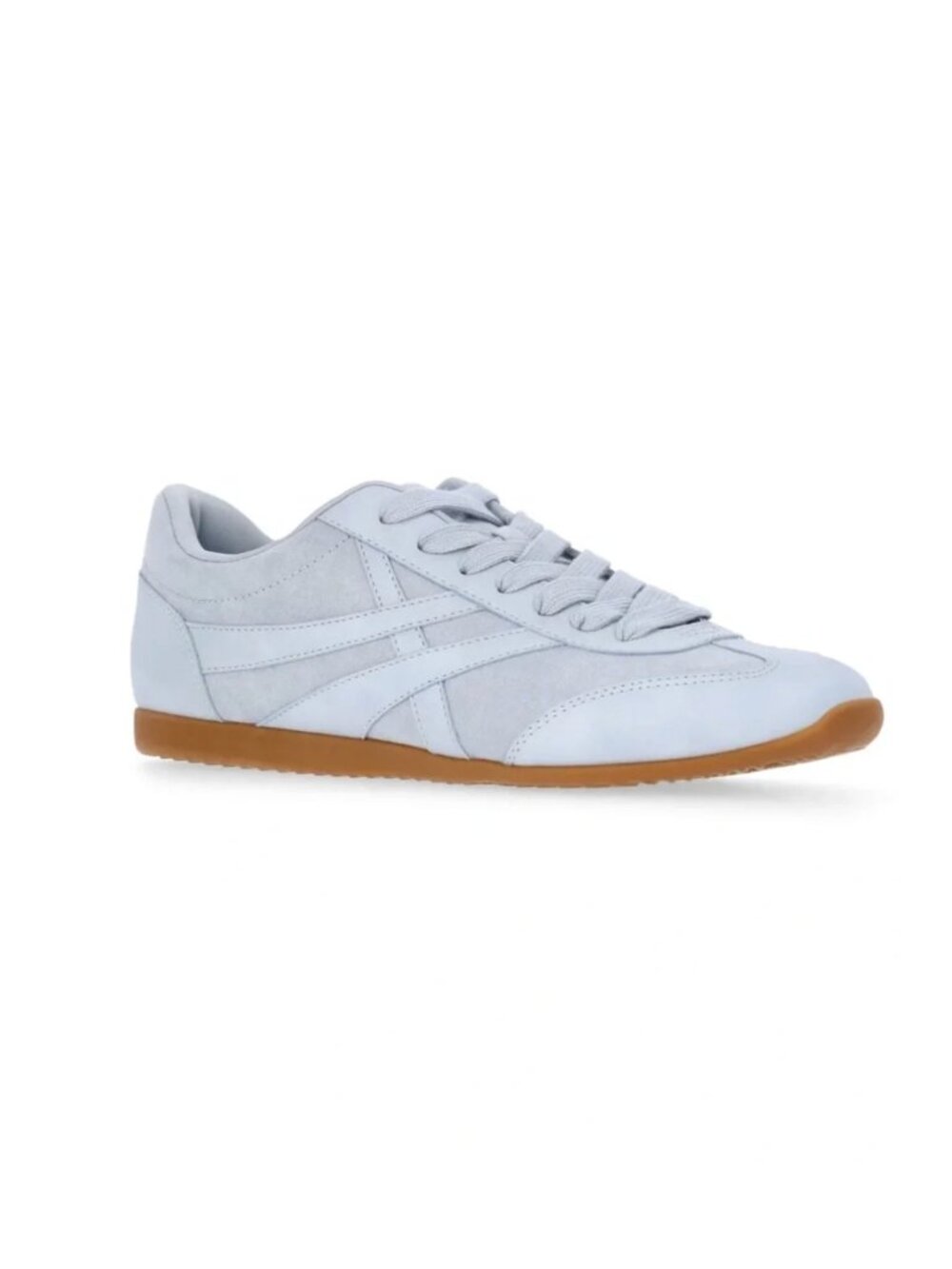 Low Top Sneakers Light Blue Faux Suede Upper Gum Sole Tennis Collegiate Size 11